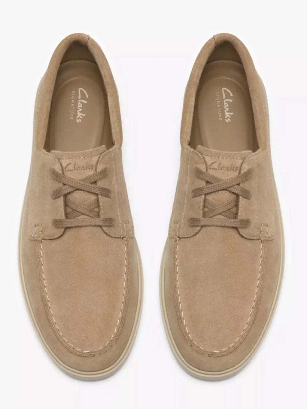 Clarks Dark Sand Suede Boat Shoes in Size 10